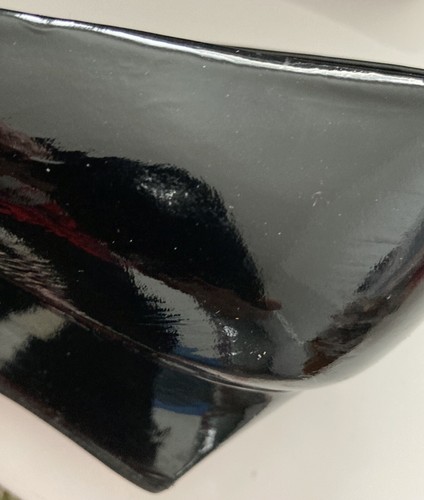 Stuart Weitzman Black Patent Leather Low Wedges Size 7 Pre-Owned - Photo 4/7