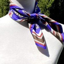 Scarf Vintage Purple Multi-Print Neckscarf Rare Sears  Roebuck  Company w/Tags