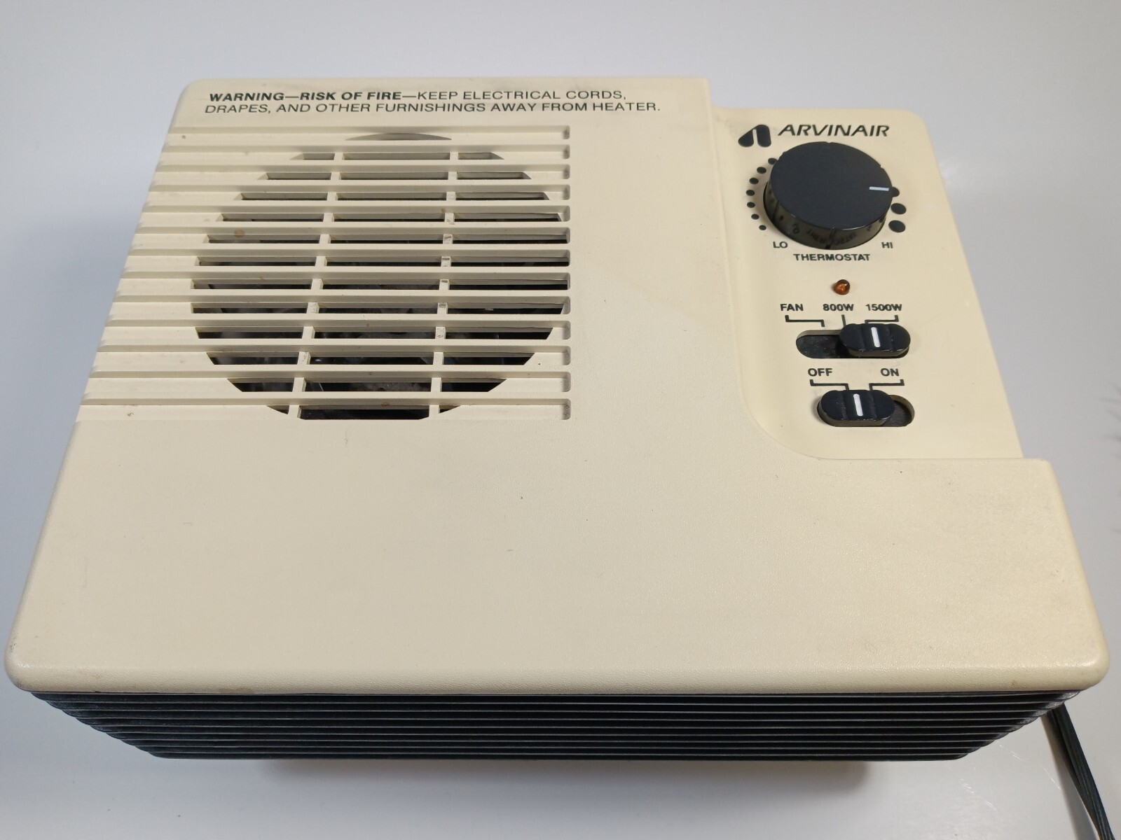 AdobeAir Arvinair 29H4005 Low Profile Fan Heater Multi Watt 800 / 1500  Tested | eBay