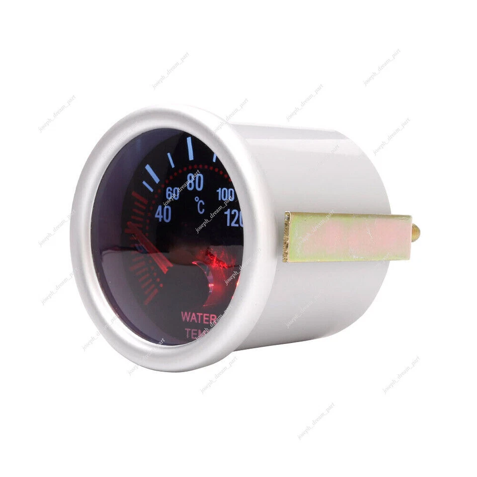 1Pcs 12V Universal Smoke Lens LED Car 2" 52mm Water Temp Temperature Gauge Meter Foto 3 de 4
