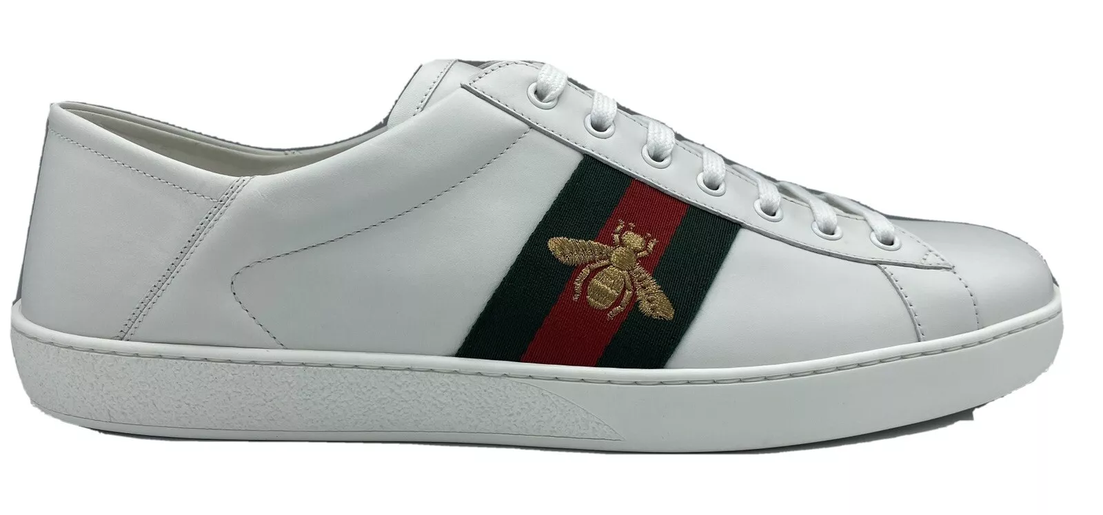 Baskets Gucci Bee en cuir blanc taille US 15,5 fabriquées en Italie
