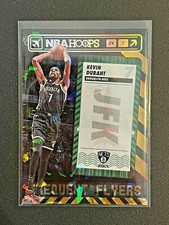 Kevin Durant GREEN CRACKED ICE SP 2021-22 Hoops FREQUENT FLYERS #15 - FANATICS