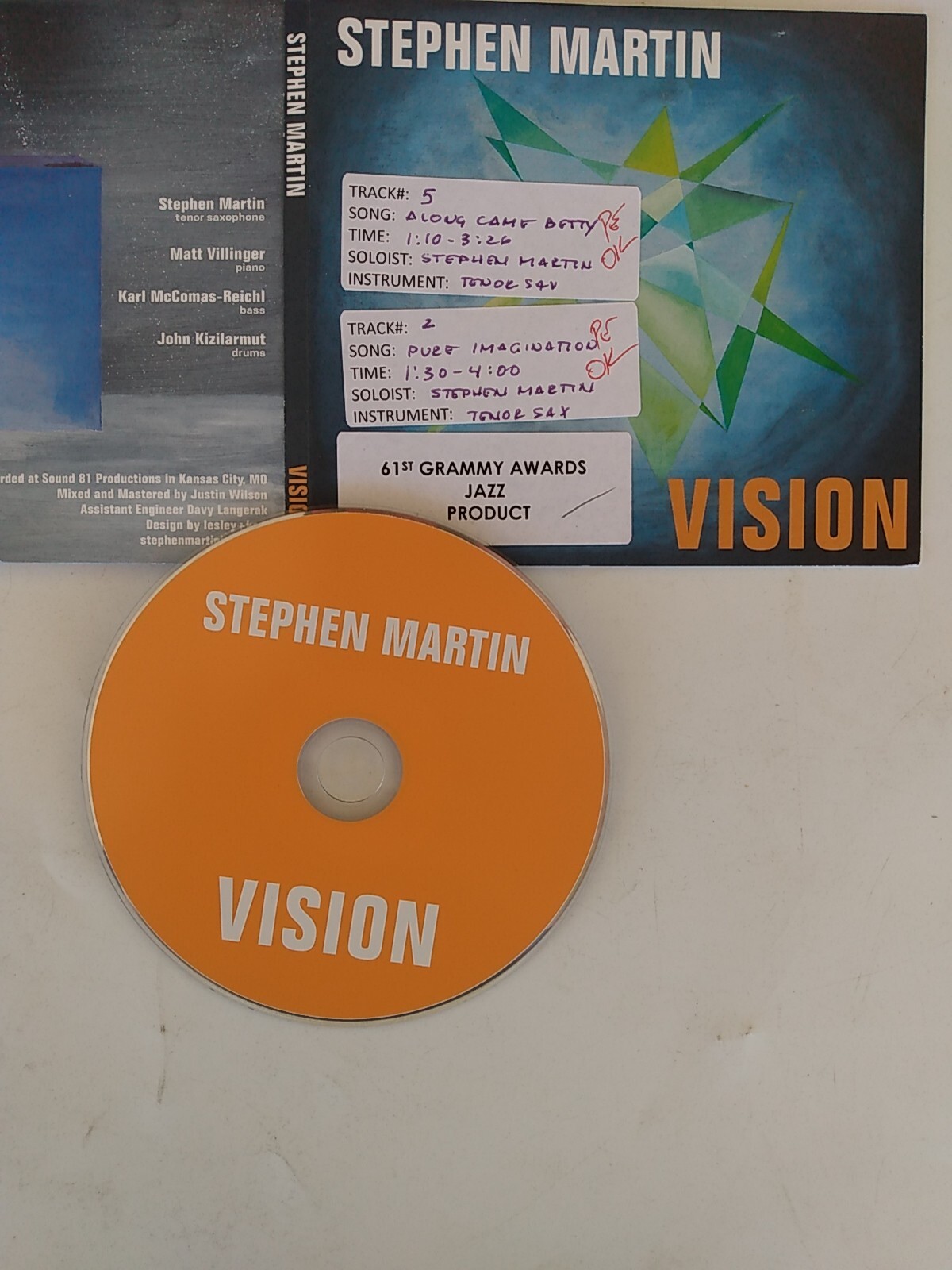Martin, Stephen: VISION CD RESTORED 2 LIKE NEW DIGIPAK Polished ...