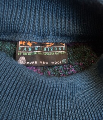 トップス VINTAGE WOOL KNIT FAR HORIZONS Vintage Far Horizons Wool Sweater Australian Sweater Factory