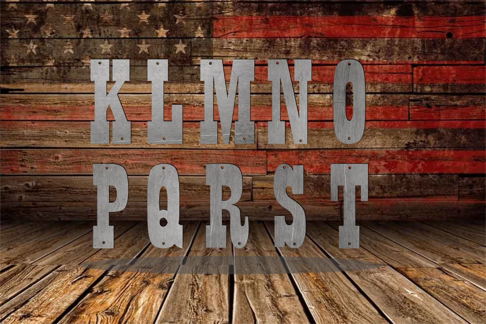 Western Barn Raw Steel Metal Letters & Numbers 6inch Modern Antique Rustic Décor - Image 2 of 4