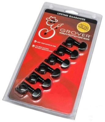 Meccaniche Grover 205BC Mini Rotomatic – Sigillate 3x3, Nere, Rapporto 14:1 Per Chitarra Elettrica - Foto 2