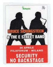 PASS  BRUCE  SPRINGSTEEN  AND THE E STREET BAND  MILANO  FILAFORUM   20-4-1999