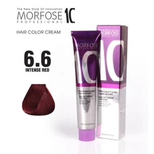 MORFOSE 10 HAIR COLOR CREAM 6.6 INTENSE RED 3.38OZ M1035OZ66