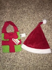 Mixed Lot Of 2 Santa Hat 9m My First Christmas Bib One Size