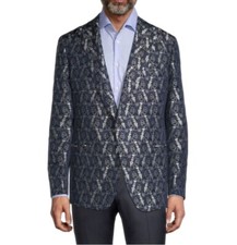 3500 NWT Paul Stuart Phineas Cole Single Button Jacquard Dinner Jacket 40-42 R