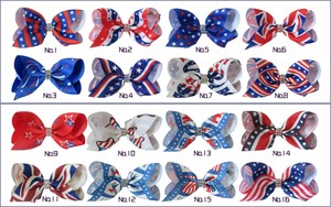 14 BLESSING Good Girl Boutique 3.5/" New Rainbow ABC Hair Bows Clip Accessories
