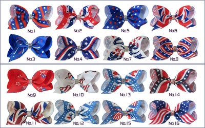 30 BLESSING Good Girl Boutique 3.5/" Silver Wave Stylish Hair Bow Clip