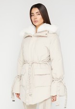 New Exclusive Maniere De Voir Faux Fur Longline Jacket Coat Completely Sold-out