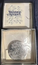 Vtg Wendell August Forge Horse Carriage aluminum Christmas Ornament USA w/ Box