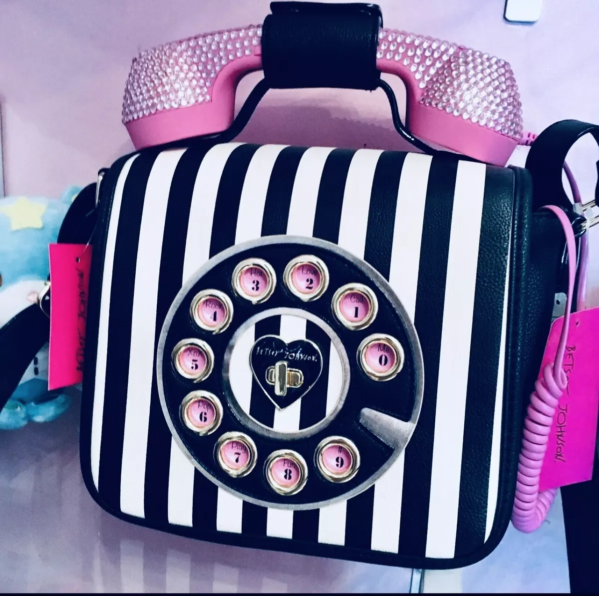 Adorable Betsey Johnson phone purse! Hot pink and... - Depop