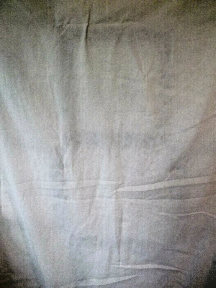 Edredón vintage cosido a mano y a máquina azul y blanco 65" x 50" relleno de fibra de algodón Foto 3 de 4