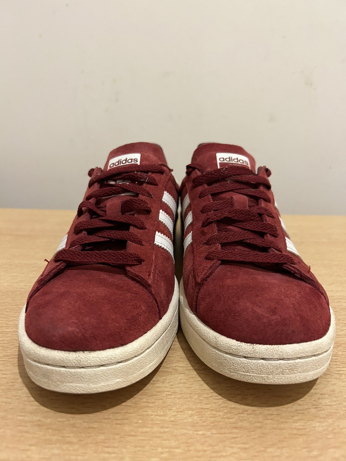 adidas red suede trainers