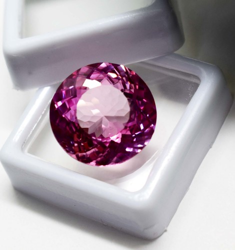 Beautiful 20.50 CT Unheated Blush Pink Sapphire Round Cut Loose Gemstone - Picture 3 of 9