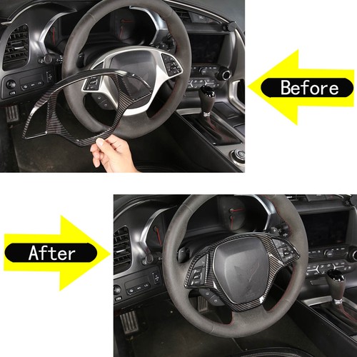 ABS Carbon Fiber Interior Center Console Panel Trim Set For Corvette C7 14-19 US - Picture 13 of 84