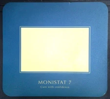 Rare Vintage Monistat 7 PHOTO Mouse Pad Meme Hilarious Gag Gift Computer Medical