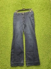 Wrangler Bootcut Jeans Womens 11/12 x 32 Retro Cowgirl Blue Denim Workwear Dark