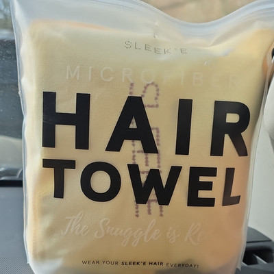Sleek'e Microfiber Hair Towel Yellow Super Absorbent Reduces Frizz