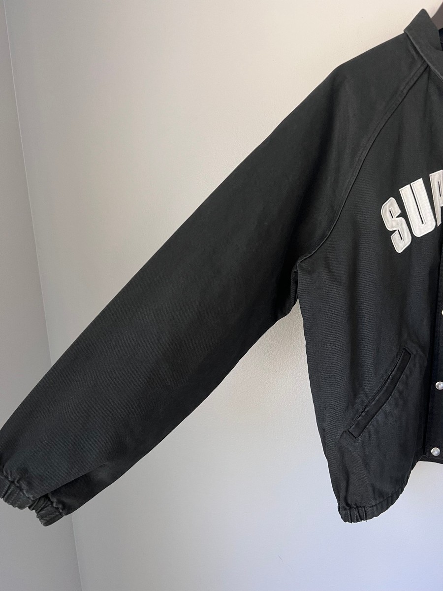 ジャケット・アウター supreme Arc Denim Coaches Jacket BLACK Supreme Arc Logo Coaches Jacket - Size Medium - Black Denim