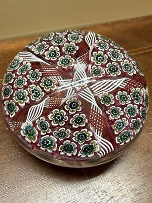 Großer Vintage Millefiori Briefbeschwerer   Murano / Schottland Stil