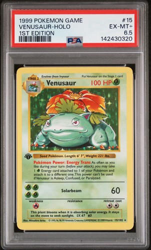Venusaur (1st Edition) graded PSA 6.5 for sale on eBay
