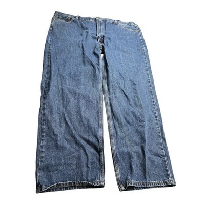 Levis 550 Relaxed Fit Mens Blue Denim Jeans Size 52x33 Medium Wash Cotton
