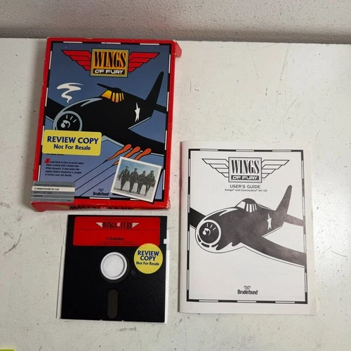Wings of Fury (Commodore 64/128, 1987) Brøderbund Action Flight Simulator Game