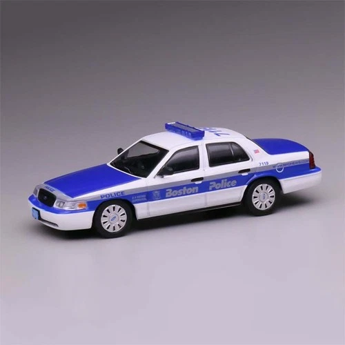 596 1:64 blau Ford CV CROWN VICTORIA Boston Police Department Diecast Modellauto - Bild 1 von 5