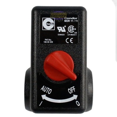 Condor 1/4'' FNPT 4-Port Square Air Pressure Switch MDR 11 160/200 PSI 15WTZXADL