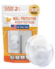 Door Stop Wall Protectors, 2 Pack Clear, Self Adhesive Reusable Solution for ...