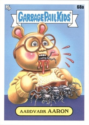 2022 Topps Garbage Pail Kids Book Worms - Aardvark Aaron Card #68a