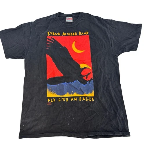 Steve Miller Band Tour Shirt Fly Like An Eagle 1990s vintage concert t-shirt, vintage, size XL, single stitch, B+ condition