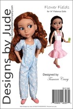 Flower Fields, Doll Clothes Sewing Pattern for 14" Patience Dolls Tonner