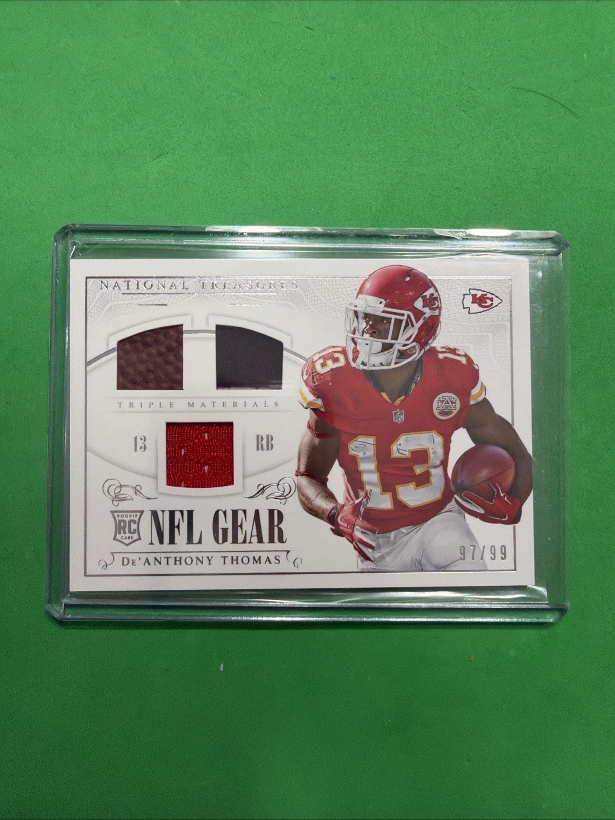 2014 Panini National Treasures NFL Gear Materials RC  De'Anthony Thomas /99