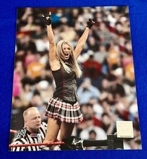 OFFICIAL WWE 8x10 Photofile Glossy Promo Photo File Ashley Massaro (turnbuckle)