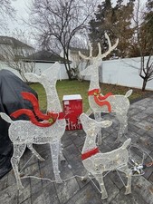 3pc LED Lighted Christmas Deer Family