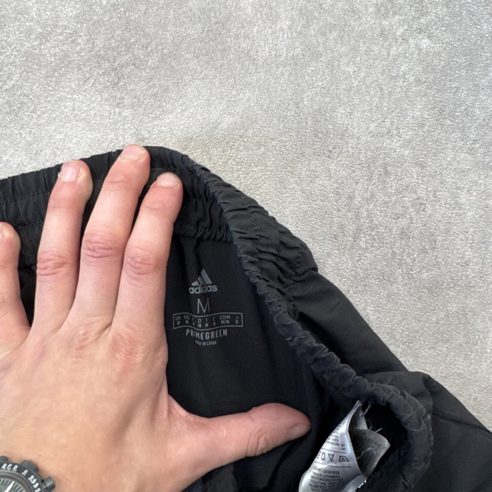 Adidas Track Pants Mens Medium Primegreen Straight Fit Sports Joggers Black thumbnail 10