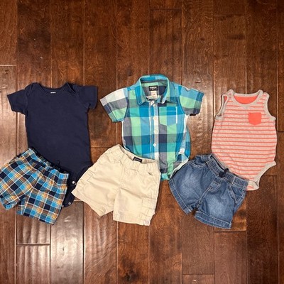 Boys Toddler One Piece & Shorts Sets, Lot 3, 12-18M, Oshkosh, Children s Place