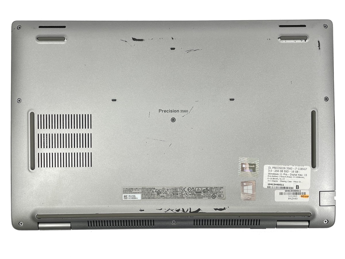 Dell Precision 3560 Laptop i7-1185G7 256GB SSD 16GB RAM Quadro