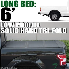 Topline For 1995-2004 Tacoma 6'/72" Bed Low Profile Hard Tri Fold Tonneau Cover