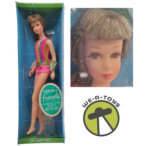 Vintage 1965 TNT Francie Doll MOD'ern Cousin of Barbie Mattel No. 1170 NEW