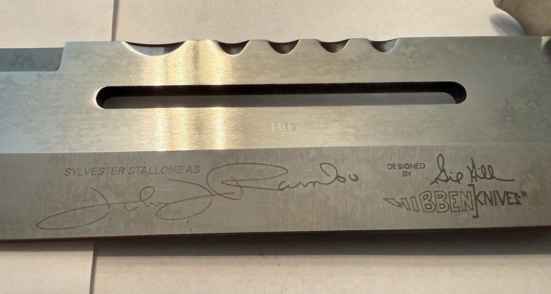 Special Edition Gil Hibben Rambo III Bowie Knife.  John Rambo Signature Edition