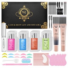 Lash Lift and Color Kit, Korean Eyelash Perm with Lash Curls & Vibrant Black ...