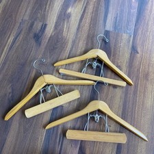 VTG Wooden The Setwell Valet Suit Hangers Set of 3 MCM