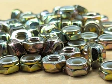100 Qty 1/4-20 Nylon Insert Lock Nut Thin / Jam / Half thick NTE Series 1/4x20