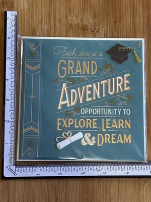 Papyrus Greeting Card Graduate Graduation Grad Adventure Dream Diploma Cap